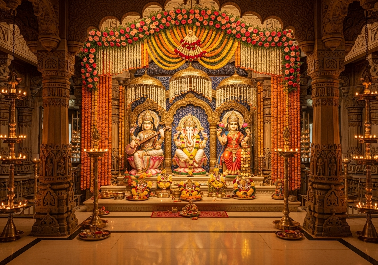 DiPAWALI MAA SARSAWATI LAXMI SHREE GANESHA